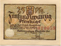 Glashütte - Stadt - 1.8.1921 - 25 Pfennig