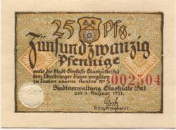 Glashütte - Stadt - 1.8.1921 - 25 Pfennig