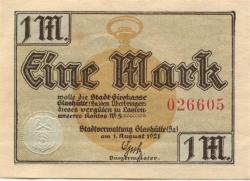 Glashütte - Stadt - 1.8.1921 - 1 Mark
