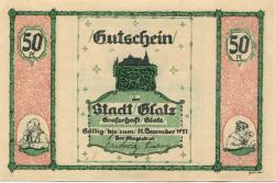 Glatz (heute: PL-Klodzko) - Stadt - - 31.12.1921 - 50 Pfennig