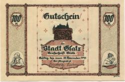 Glatz (heute: PL-Klodzko) - Stadt - - 31.12.1921 - 100 Pfennig 