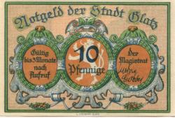 Glatz (heute: PL-Klodzko) - Stadt - -- - 10 Pfennig