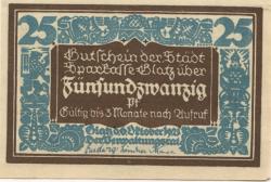 Glatz (heute: PL-Klodzko) - Stadt-Sparkasse - 6.10.1921 - 25 Pfennig