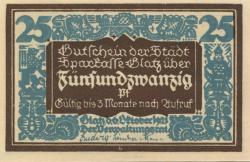 Glatz (heute: PL-Klodzko) - Stadt-Sparkasse - 6.10.1921 - 25 Pfennig