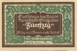 Glatz (heute: PL-Klodzko) - Stadt-Sparkasse - 6.10.1921 - 50 Pfennig