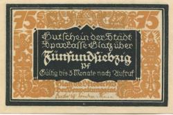 Glatz (heute: PL-Klodzko) - Stadt-Sparkasse - 6.10.1921 - 75 Pfennig