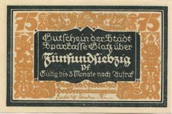 Glatz (heute: PL-Klodzko) - Stadt-Sparkasse - 6.10.1921 - 75 Pfennig