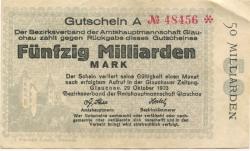Glauchau - Amtshauptmannschaft - 29.10.1923 - 50 Milliarden Mark