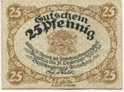 Glauchau - Amtshauptmannschaft - 1920 - 31.12.1920 - 25 Pfennig