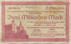 Glauchau - Amtshauptmannschaft - 22.10.1923 - 2 Milliarden Mark