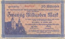 Glauchau - Amtshauptmannschaft - 22.10.1923 - 20 Milliarden Mark