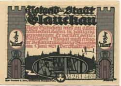 Glauchau - Stadt - 1.6.1921 - 1/2 Mark
