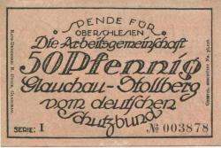 Glauchau - Deutscher Schutzbund, Arbeitsgemeinschaft Glauchau und Stollberg - -- - 50 Pfennig