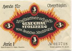 Glauchau - Deutscher Schutzbund, Arbeitsgemeinschaft Glauchau und Stollberg - -- - 3 Mark