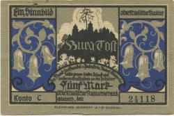Gleiwitz (heute: PL-Gliwice) - Oberschlesischer Kulturverband - -- - 5 Mark