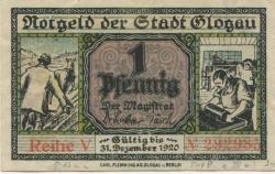 Glogau (heute: PL-Glogow) - Stadt - - 31.12.1920 - 1 Pfennig