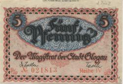 Glogau (heute: PL-Glogow) - Stadt - - 31.12.1920 - 5 Pfennig