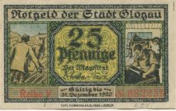 Glogau (heute: PL-Glogow) - Stadt - - 31.12.1920 - 25 Pfennig