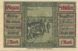 Glogau (heute: PL-Glogow) - Stadt - 1.12.1920 - 1 Mark