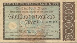 Glogau (heute: PL-Glogow) - Stadt - 4.8.1923 - 500000 Mark