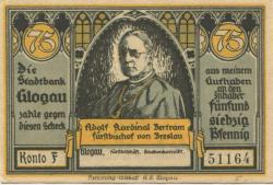 Glogau (heute: PL-Glogow) - Fürstbischöfliches Knabenkonvikt - -- - 75 Pfennig