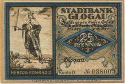 Glogau (heute: PL-Glogow) - Stadtbank - -- - 25 Pfennig