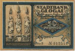 Glogau (heute: PL-Glogow) - Stadtbank - -- - 50 Pfennig