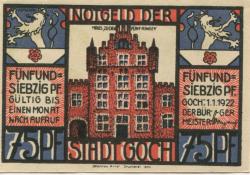 Goch - Stadt - 1.1.1922 - 75 Pfennig