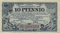 Görlitz - Stadt und Handelskammer für die preußische Oberlausitz - 1.4.1919 - 1.10.1920 - 10 Pfennig 