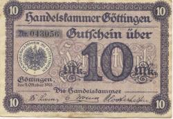 Göttingen - Handelskammer - 9.10.1918 - 10 Mark 