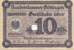 Göttingen - Handelskammer - 9.10.1918 - 10 Mark