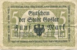 Goslar - Stadt - 1.11.1918 - 1.2.1919 - 5 Mark 