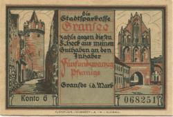 Gransee - Stadtsparkasse - -- - 25 Pfennig
