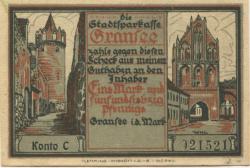 Gransee - Stadtsparkasse - -- - 1.75 Mark