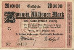 Greiz - Kreis - 3.10.1923 - 20 Millionen Mark