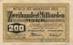 Greiz - Kreis - 7.11.1923 - 200 Milliarden Mark