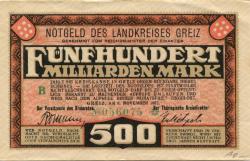 Greiz - Kreis - 8.11.1923 - 500 Milliarden Mark