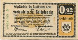 Greiz - Kreis - 12.11.1923 - 42 Gold-Pfennig