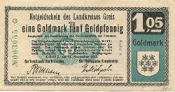 Greiz - Kreis - 12.11.1923 - 1.05 Gold-Mark