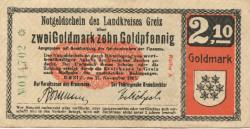Greiz - Kreis - 12.11.1923 - 2.10 Gold-Mark