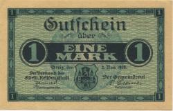 Greiz - Stadt - 2.11.1918 - 1 Mark