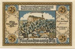 Greiz - Stadt - 5.9.1921 - 25 Pfennig