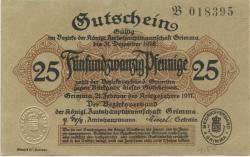 Grimma - Amtshauptmannschaft - 21.2.1917 - 31.12.1918 - 25 Pfennig