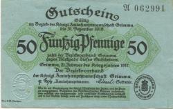 Grimma - Amtshauptmannschaft - 21.2.1917 - 31.12.1918 - 50 Pfennig