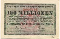 Grimma - Amtshauptmannschaft - 11.10.1923 - 100 Millionen Mark