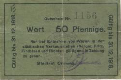 Grimma - Stadt - - 31.12.1918 - 50 Pfennig