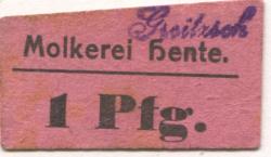 Groitzsch - Hente, Molkerei - -- - 1 Pfennig