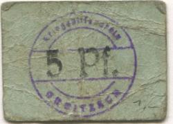 Groitzsch - Kriegshilfsverein - -- - 5 Pfennig