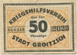 Groitzsch - Kriegshilfsverein - -- - 50 Pfennig