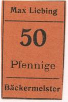 Groitzsch - Liebing, E. Max. Bäckermeister - -- - 50 Pfennig